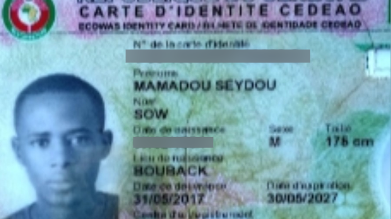 Carte d'identité nationale 